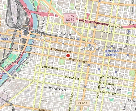 Map showing Her Place Supper Club